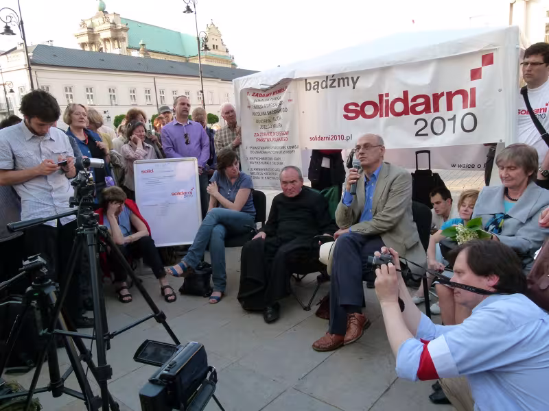 Zdzisław Krasnodębski pod namiotem S2010