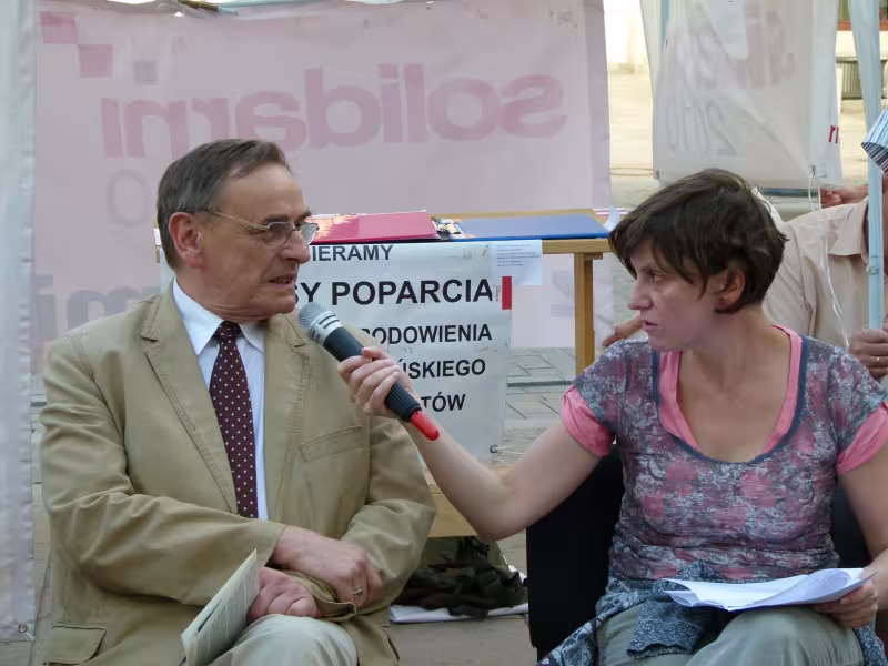 Zbigniew Romaszewski i Ewa Stankiewicz