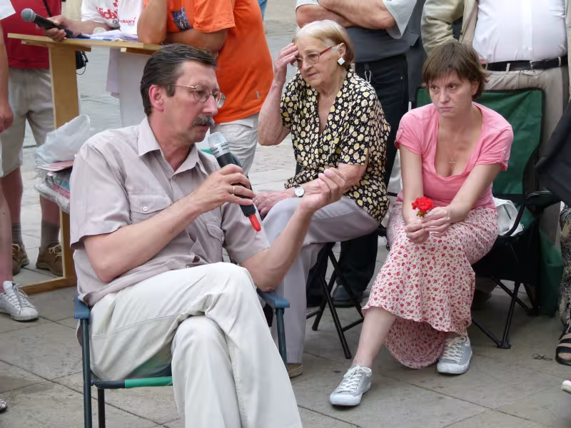 Jan Żaryn i Ewa Stankiewicz